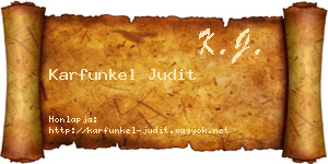 Karfunkel Judit névjegykártya